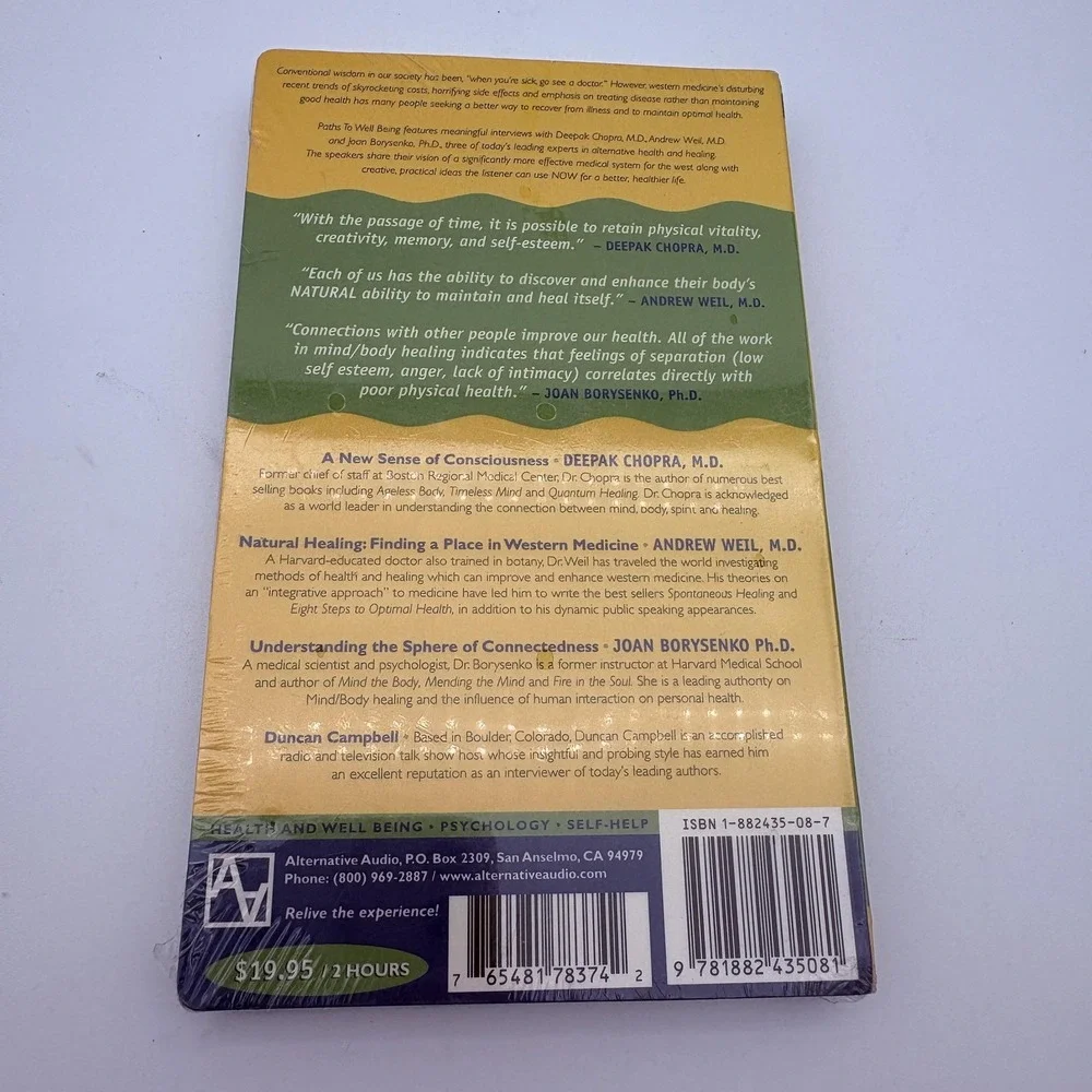 Paths To Well Being Chopra Weil Borysenko Self Help Audio Book Health Psychology